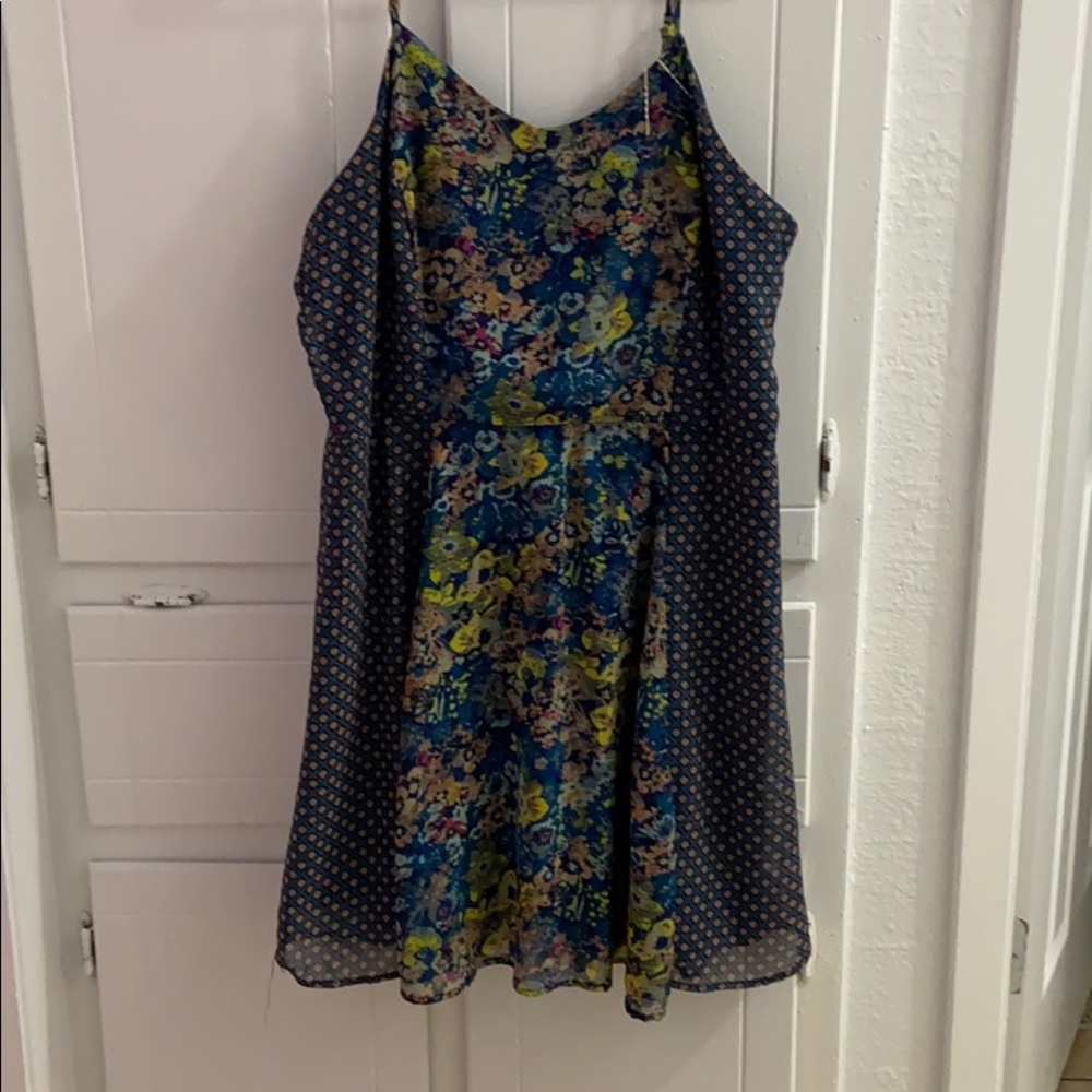 Blue floral dress
